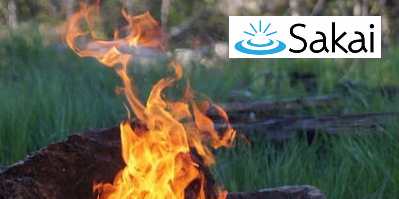 Campfire Image with Sakai Logo